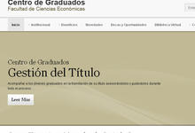 El Centro de Graduados de FCE con página web renovada