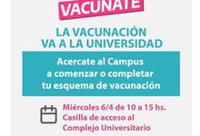 Vacunación va a la Universidad, en los campus de Tandil, Azul y Olavarría