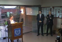 DECANO Y RECTOR EN ACTO POR CINCUENTENARIO DE FCE