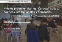 Referente de ADUNCE en charla sobre niveles preuniversitarios