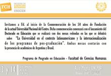 Invitación al lanzamiento del Doctorado en Educación