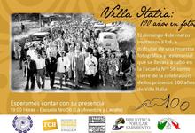 Ciencias Humanas: muestra “Villa Italia, 100 años en fotos”
